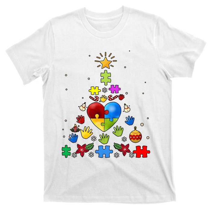 Funny Autism Awareness Christmas Tree T-Shirt