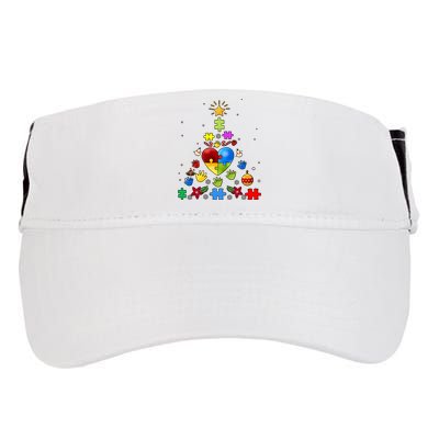 Funny Autism Awareness Christmas Tree Adult Drive Performance Visor