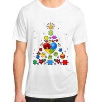 Funny Autism Awareness Christmas Tree Adult ChromaSoft Performance T-Shirt