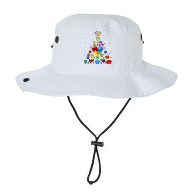 Funny Autism Awareness Christmas Tree Legacy Cool Fit Booney Bucket Hat