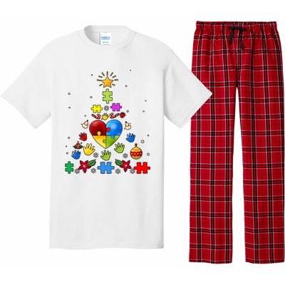 Funny Autism Awareness Christmas Tree Pajama Set