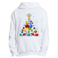 Funny Autism Awareness Christmas Tree Urban Pullover Hoodie