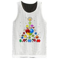 Funny Autism Awareness Christmas Tree Mesh Reversible Basketball Jersey Tank