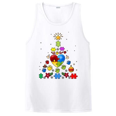 Funny Autism Awareness Christmas Tree PosiCharge Competitor Tank