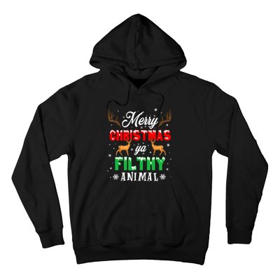 Funny Alone At Home Movies Merry Christmas You Filty Animal Long Sleeve Hoodie