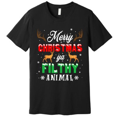 Funny Alone At Home Movies Merry Christmas You Filty Animal Long Sleeve Premium T-Shirt