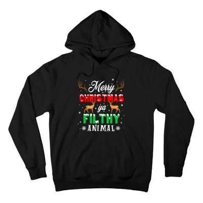 Funny Alone At Home Movies Merry Christmas You Filty Animal Long Sleeve Tall Hoodie