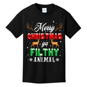 Funny Alone At Home Movies Merry Christmas You Filty Animal Long Sleeve Kids T-Shirt