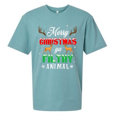 Funny Alone At Home Movies Merry Christmas You Filty Animal Long Sleeve Sueded Cloud Jersey T-Shirt