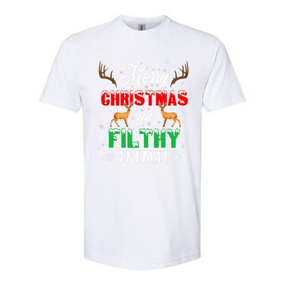 Funny Alone At Home Movies Merry Christmas You Filty Animal Long Sleeve Softstyle CVC T-Shirt