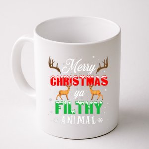 Funny Alone At Home Movies Merry Christmas You Filty Animal Long Sleeve Coffee Mug