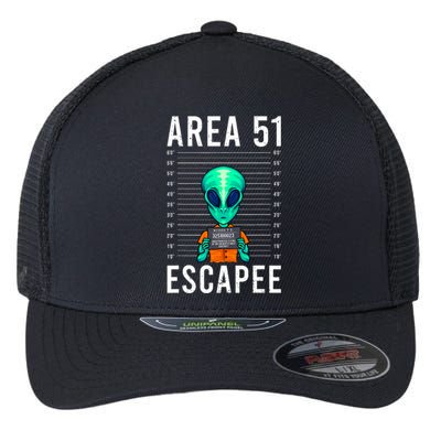 Funny Alien Art Alien Lover Area 51 Escapee Alien Flexfit Unipanel Trucker Cap