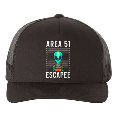 Funny Alien Art Alien Lover Area 51 Escapee Alien Yupoong Adult 5-Panel Trucker Hat