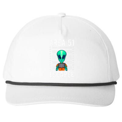 Funny Alien Art Alien Lover Area 51 Escapee Alien Snapback Five-Panel Rope Hat