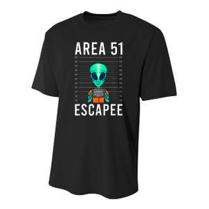 Funny Alien Art Alien Lover Area 51 Escapee Alien Youth Performance Sprint T-Shirt