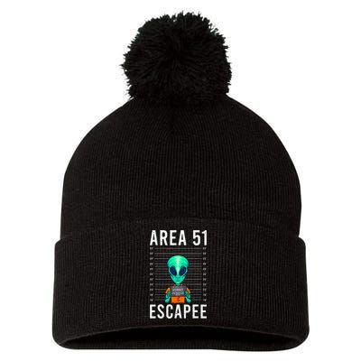 Funny Alien Art Alien Lover Area 51 Escapee Alien Pom Pom 12in Knit Beanie