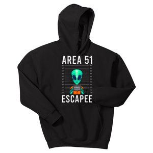 Funny Alien Art Alien Lover Area 51 Escapee Alien Kids Hoodie