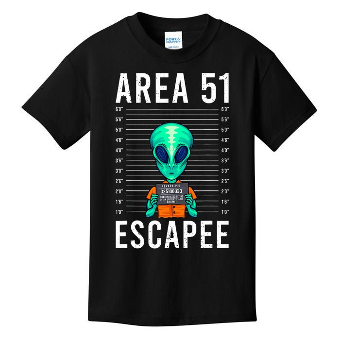 Funny Alien Art Alien Lover Area 51 Escapee Alien Kids T-Shirt