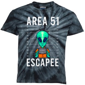 Funny Alien Art Alien Lover Area 51 Escapee Alien Kids Tie-Dye T-Shirt