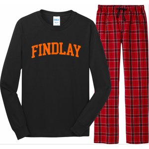 Findlay Arch Athletic College University Alumni Style Long Sleeve Pajama Set