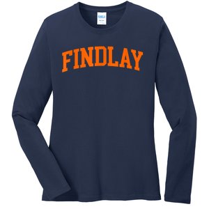 Findlay Arch Athletic College University Alumni Style Ladies Long Sleeve Shirt