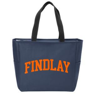 Findlay Arch Athletic College University Alumni Style Zip Tote Bag