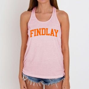 Findlay Arch Athletic College University Alumni Style Women's Knotted Racerback Tank