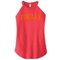 Findlay Arch Athletic College University Alumni Style Women's Perfect Tri Rocker Tank