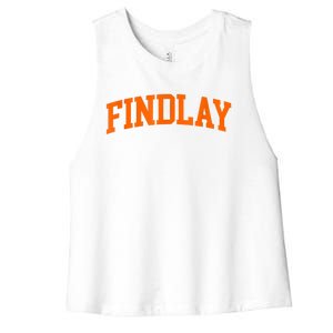 Findlay Arch Athletic College University Alumni Style Women's Racerback Cropped Tank