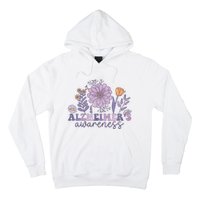 Flowers Alzheimer Awareness Dementia Awareness Alzheimers Walk Forget Me Not Hoodie