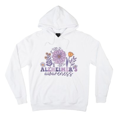 Flowers Alzheimer Awareness Dementia Awareness Alzheimers Walk Forget Me Not Hoodie