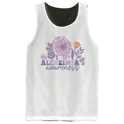 Flowers Alzheimer Awareness Dementia Awareness Alzheimers Walk Forget Me Not Mesh Reversible Basketball Jersey Tank