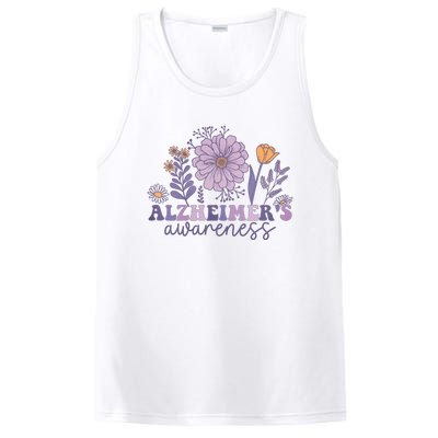 Flowers Alzheimer Awareness Dementia Awareness Alzheimers Walk Forget Me Not PosiCharge Competitor Tank