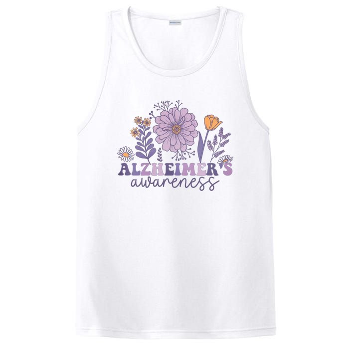 Flowers Alzheimer Awareness Dementia Awareness Alzheimers Walk Forget Me Not PosiCharge Competitor Tank