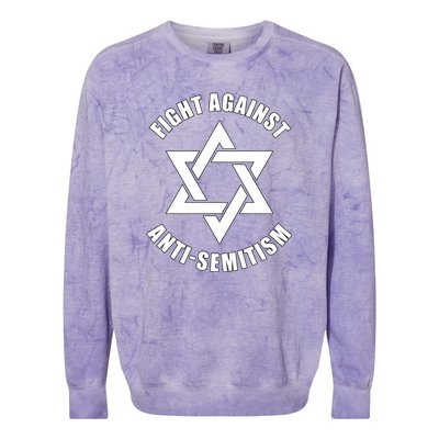 Fight Against Anti Semitism Star Of David Anti Semitism Colorblast Crewneck Sweatshirt