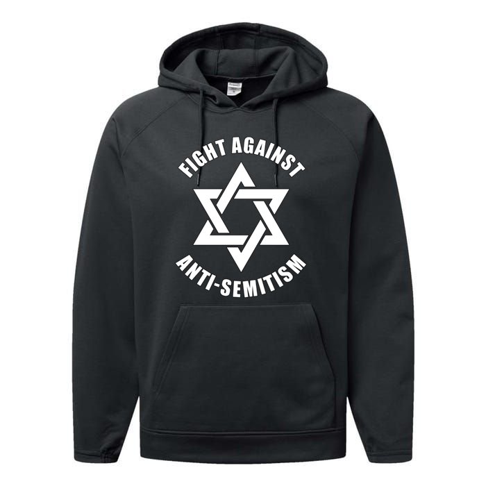 Fight Against Anti Semitism Star Of David Anti Semitism Performance Fleece Hoodie