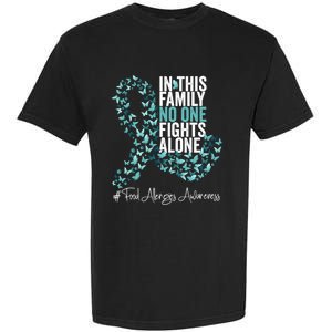 Food Allergies Awareness Month Teal Ribbon Gift Garment-Dyed Heavyweight T-Shirt