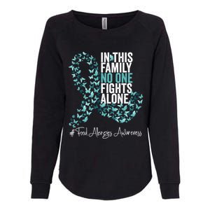 Food Allergies Awareness Month Teal Ribbon Gift Womens California Wash Sweatshirt