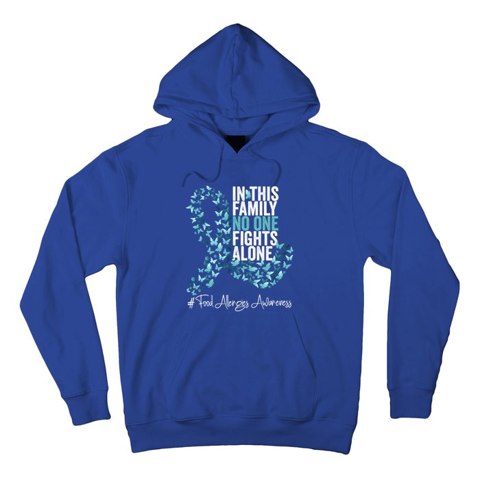 Food Allergies Awareness Month Teal Ribbon Gift Hoodie