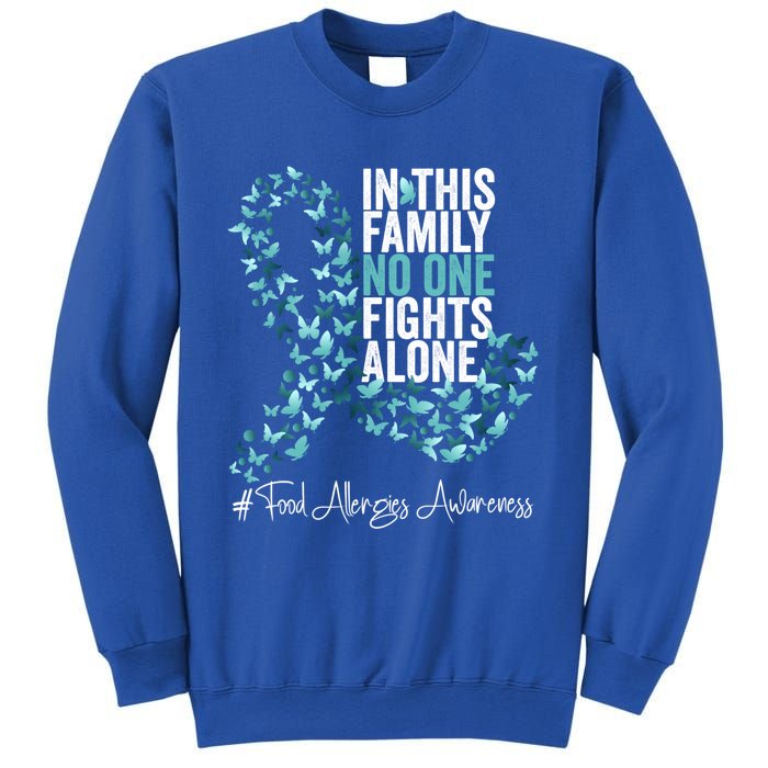 Food Allergies Awareness Month Teal Ribbon Gift Sweatshirt