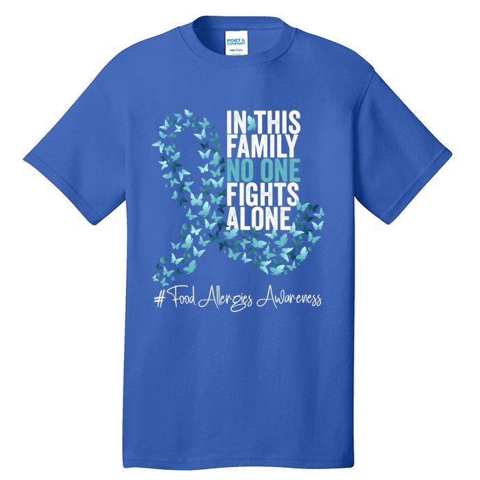 Food Allergies Awareness Month Teal Ribbon Gift Tall T-Shirt