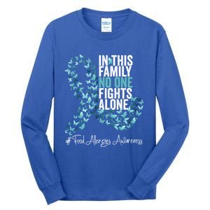 Food Allergies Awareness Month Teal Ribbon Gift Tall Long Sleeve T-Shirt