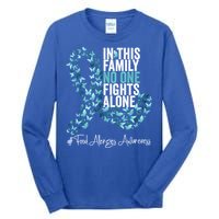 Food Allergies Awareness Month Teal Ribbon Gift Tall Long Sleeve T-Shirt