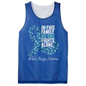 Food Allergies Awareness Month Teal Ribbon Gift Mesh Reversible Basketball Jersey Tank