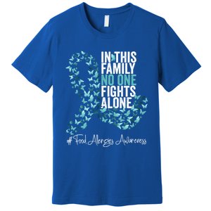 Food Allergies Awareness Month Teal Ribbon Gift Premium T-Shirt