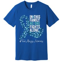 Food Allergies Awareness Month Teal Ribbon Gift Premium T-Shirt