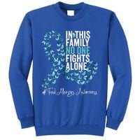 Food Allergies Awareness Month Teal Ribbon Gift Tall Sweatshirt