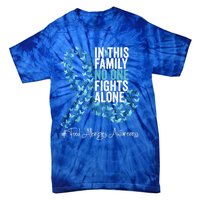 Food Allergies Awareness Month Teal Ribbon Gift Tie-Dye T-Shirt