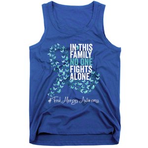 Food Allergies Awareness Month Teal Ribbon Gift Tank Top