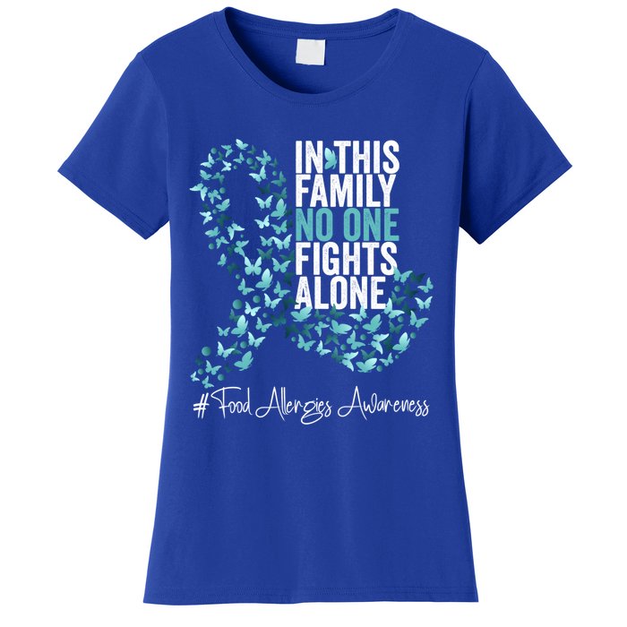 Food Allergies Awareness Month Teal Ribbon Gift Women's T-Shirt